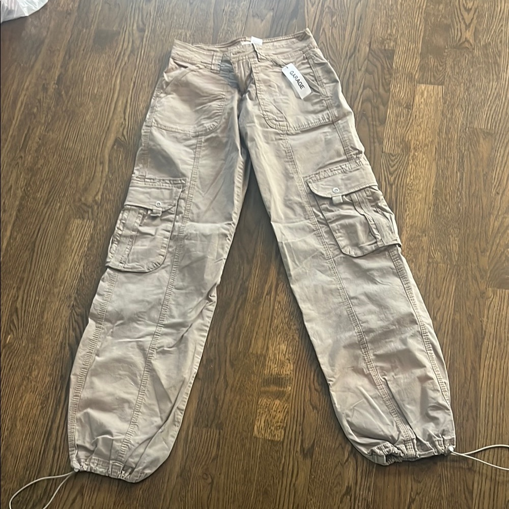Garage Beige Cargo Joggers